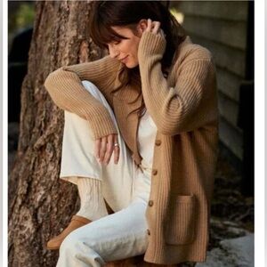 Outerknown Getaway Cardigan in Tan